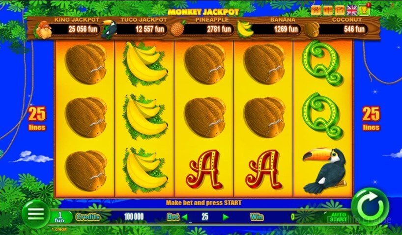 Slot Monkey Jackpot Gameplay