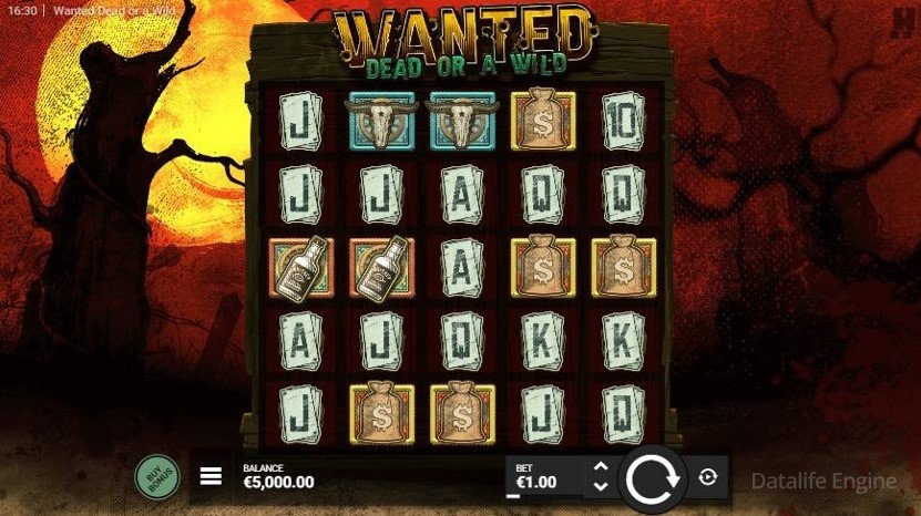 Slot Wanted Dead or a Wild Gameplay